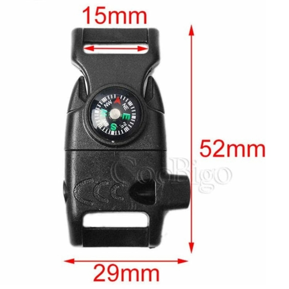 Compass Fire Starter Whistle Buckle NWT - Picture 4 of 4